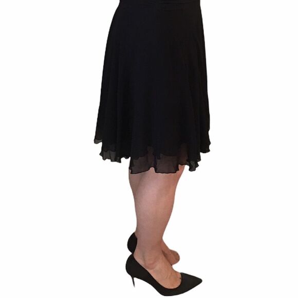 Spencer Jeremy Black Layered Silk Skirt - Picture 5 of 13